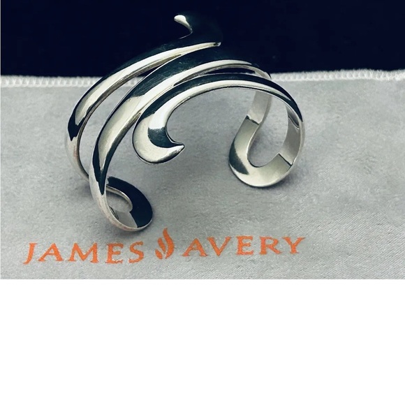 MAKE OFFER- VERY RARE Retired James Avery Avante Swirl Cuff Bracelet - Picture 3 of 4